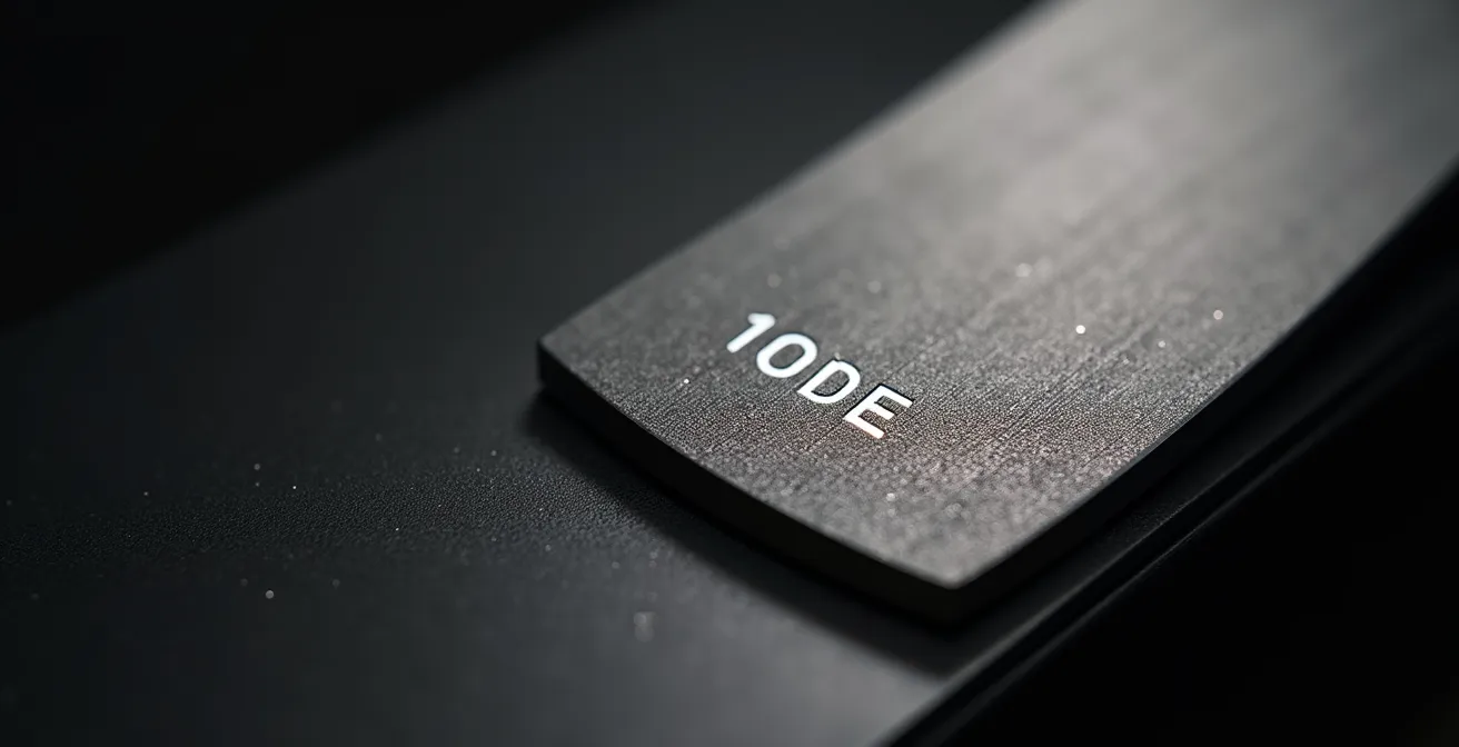 Gravure laser d'un numéro de série unique sur une branche de lunettes Cartier